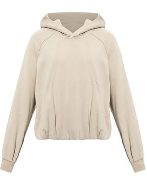 Moose Knuckles Logo-Patch Raglan-Sleeve Hoodie - Natural