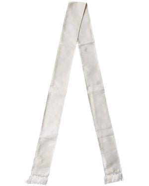 Dolce & Gabbana Fringed Silk Scarf - White