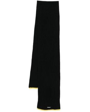 MSGM Gerippter Strickschal - Schwarz