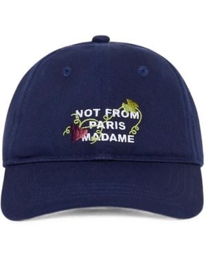 Drole de Monsieur Casquette À Slogan Et Broderie De Vigne - Blue