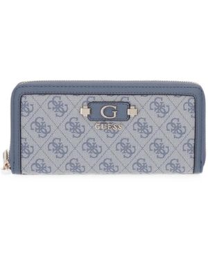 Guess Logo-Print Detachable-Strap Wallet - Grey