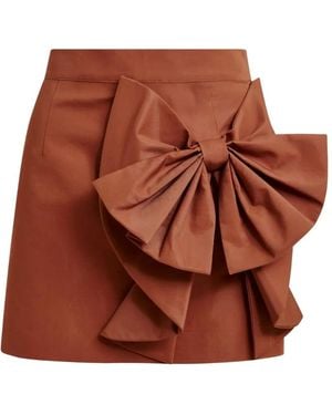 Essentiel Antwerp Joyous Bow-Detail Skirt - Brown