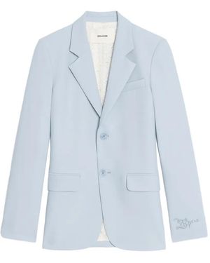 Zadig & Voltaire Vanille Embroidery Tailoring Blazer - Blue