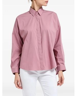 Brunello Cucinelli Blouse Met Verborgen Sluiting En Verlaagde Schouders - Rood