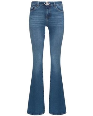 Liu Jo Logo-Plaque Flared Jeans - Blue