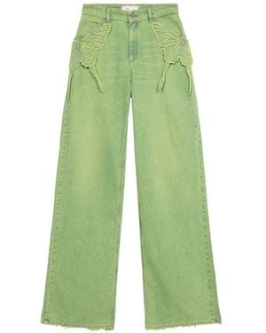 Blumarine Jean À Motif De Papillon - Green