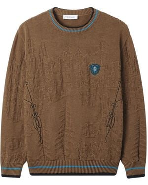 Kiko Kostadinov Maglione Con Dettaglio Goffrato - Marrone