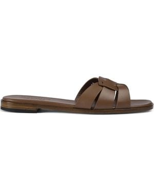 Doucal's Leather Sandals - Brown