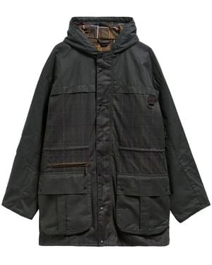 Barbour Icons Tartan Durham Hooded Jacket - Black