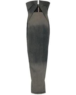 Rick Owens Cut-Out Strapless Dress - Grey