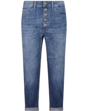 Dondup Button-Fly Cropped Jeans - Blue