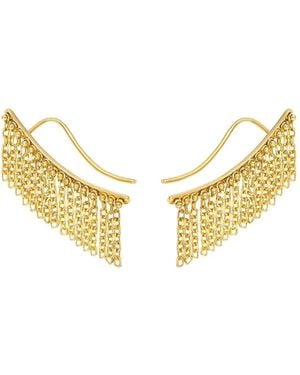 Guzema Hidden Beauty Chainfall Earrings - Metallic