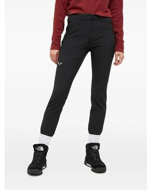 Salewa Logo-Detail Performance Track Pants - Black