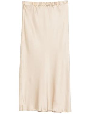 Antonelli Falda midi Orinoco con cintura elástica - Blanco