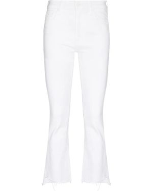 Mother Vaqueros The Insider Crop Step Fray - Blanco