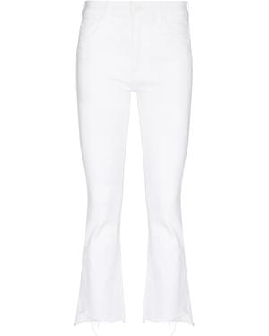 Mother Jean The Insider Crop Step Fray - Blanc