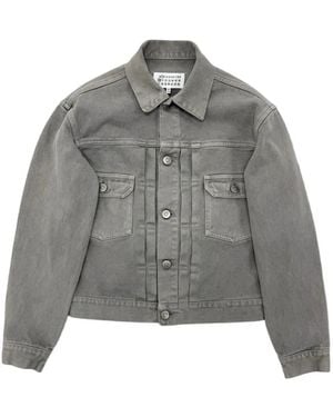 Maison Margiela Washed-Finish Denim Jacket - Grey