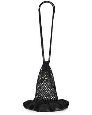 Korobeynikov Medusa Crocheted Ruffled Tote Bag - White