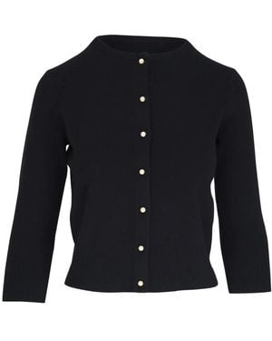 Vince Pearl Button Cardigan - Blue