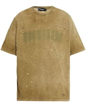 DSquared² T-Shirt Con Effetto Vissuto - Verde