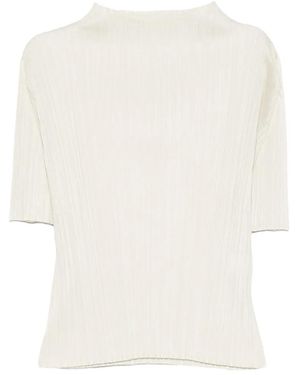 Pleats Please Issey Miyake Pleated T-Shirt - White