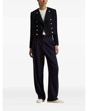 Polo Ralph Lauren Double-Breasted-Button Cropped Jacket - Blue