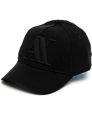 ARMANI EXCHANGE Logo-Embossed Baseball Cap - Black