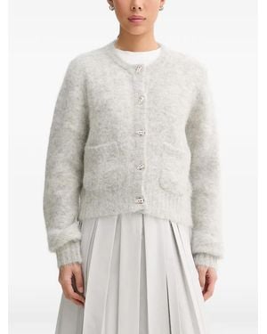 Munthe Nolocca Toggle-Fastening Knit Cardigan - Gray