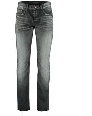 Saint Laurent Straight-Leg Jeans - Grey