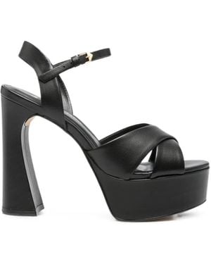Carrano Crossover-Strap Platform Sandals - Black