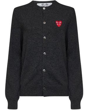 COMME DES GARÇONS PLAY Cardigan Mit Herzapplikation - Schwarz