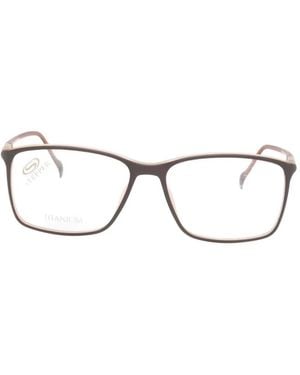 STEPPER EYEWEAR Lunettes De Vue À Monture Rectangulaire - Marron