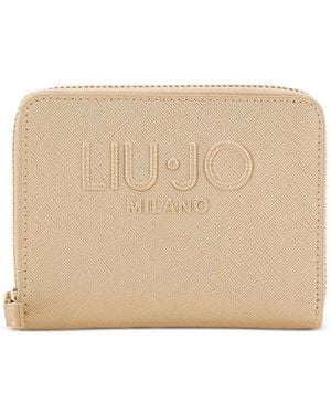 Liu Jo Medium Purse With Logo - Natural