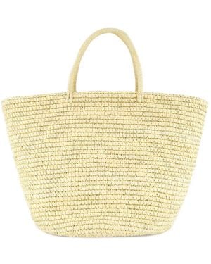 Sensi Studio Maxi Tote Bag Aus Gewebtem Stroh - Mettallic