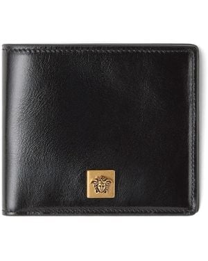 Versace Medusa-Plaque Leather Bifold Wallet - Black