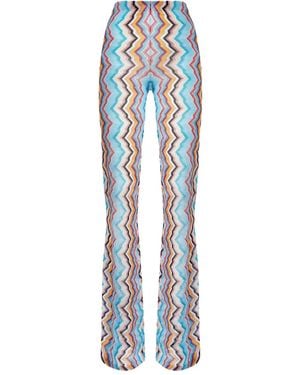 Missoni ジグザグパターン パンツ - ブルー