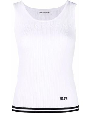 Sonia Rykiel ポインテールニット トップ - ホワイト