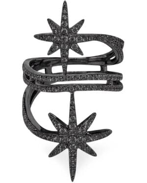 Apm Monaco Star-Motif Crystal-Embellished Ring - White