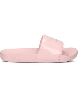 Tommy Hilfiger Pantoletten mit Logo-Schild - Pink