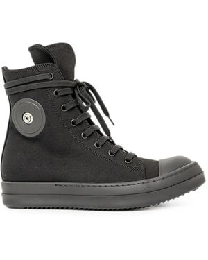 Rick Owens Lace-Up Canvas Trainers - Black