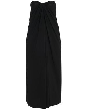 Rosetta Getty Twist Strapless Maxi Dress - Black