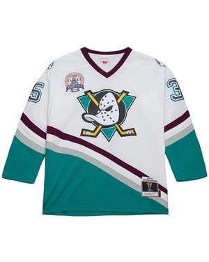 Mitchell & Ness Anaheim Ducks Blue Line "white/teal" ホッケージャージ - ブルー