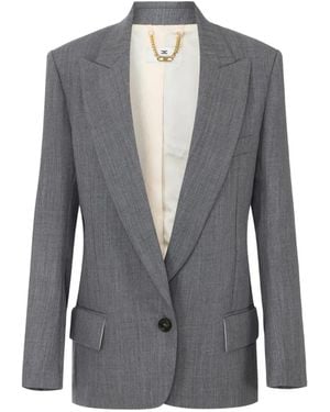 Elisabetta Franchi Wool Jacket - Blue