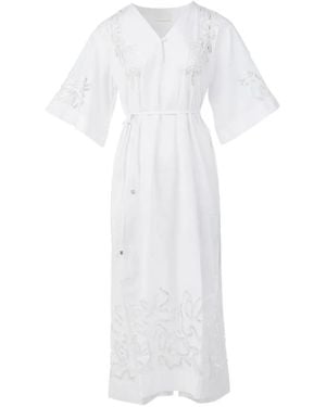 COR Midikleid Mit Pailletten - Weiß