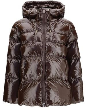 Pinko Eleodoro Hooded Down Jacket - Brown