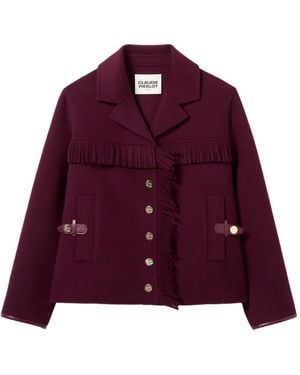 Claudie Pierlot Mantel Mit Fransen - Lila