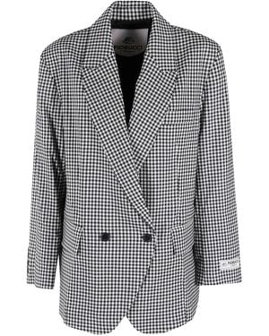 Fiorucci Blazer a cuadros gingham - Gris