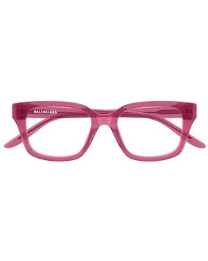 Balenciaga Square-Frame Glasses - Pink