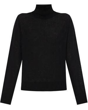 DSquared² Maglione A Collo Alto Con Logo - Nero