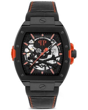 Philipp Plein Montre Skeleton 44 Mm - Noir